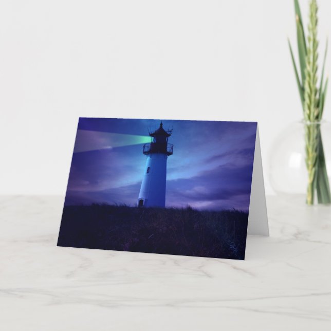 Lighthouse Beacon Greeting Cards (Front)