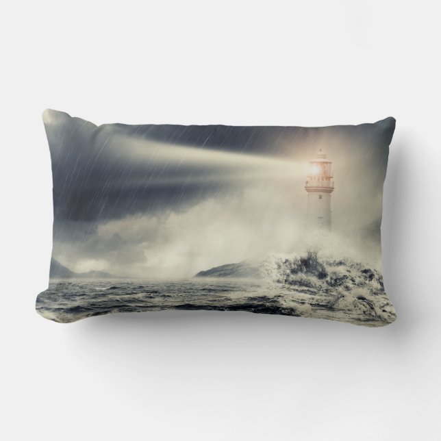Lighthouse Beacon Lumbar Pillow (Front)