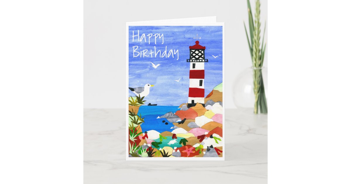 'Lighthouse' Birthday Card | Zazzle.com