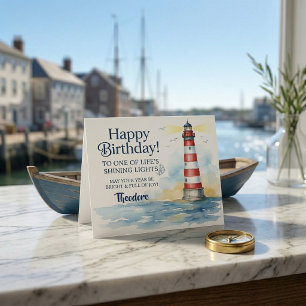 Lighthouse Birthday Shining Light Card 