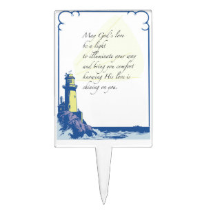 Lighthouse Blessings Prayer Cake Topper