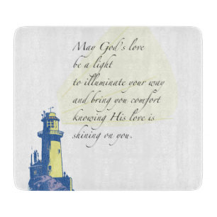 Lighthouse Blessings Prayer Cutting Board