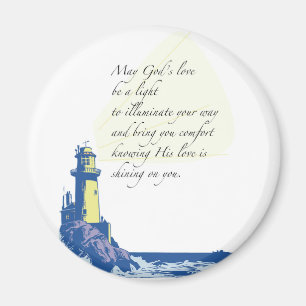 Lighthouse Blessings Prayer Magnet