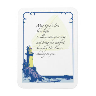 Lighthouse Blessings Prayer Magnet