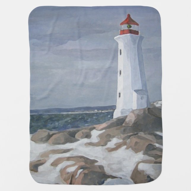 Lighthouse blue blanket (Front)