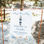 Lighthouse Boy Baby Shower Welcome Sign at Zazzle