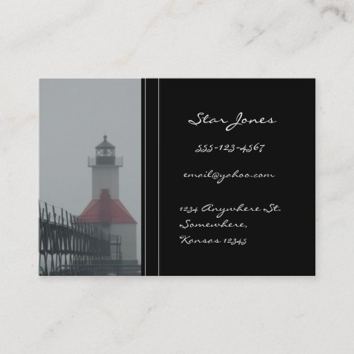 Customizable Lighthouse business card