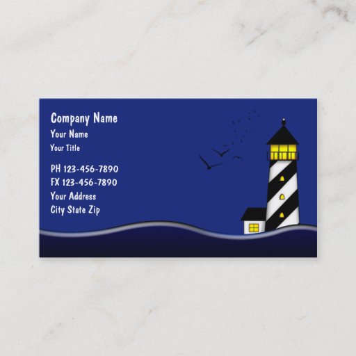 Customizable Lighthouse Business Card