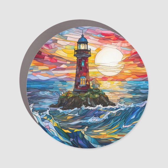 Lighthouse Car Magnet (Front)