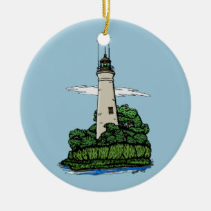 Lighthouse Ceramic Ornament