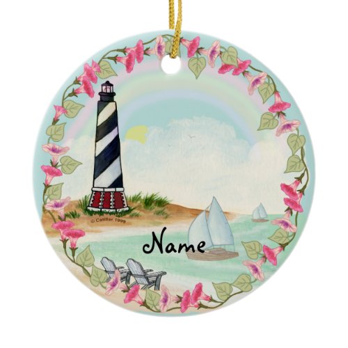 Lighthouse  ceramic ornament