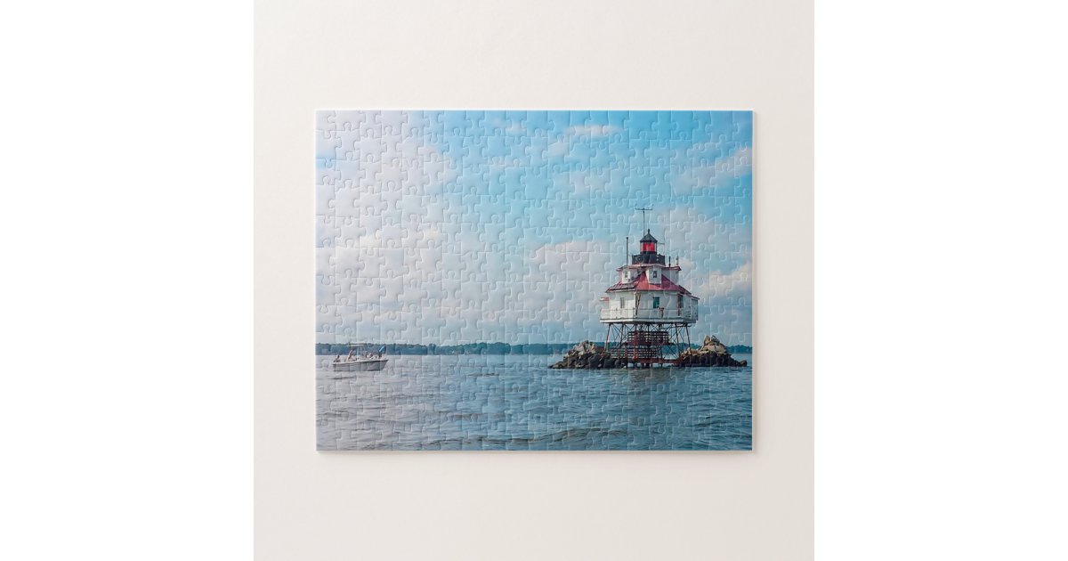 Lighthouse Chesapeake Bay. Jigsaw Puzzle Zazzle