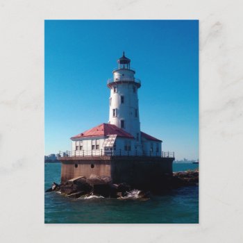 Lighthouse  Chicago's Navy Pier Postcard by SnarkySharkDesigns at Zazzle