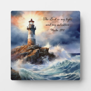 Lighthouse Christian Plaque