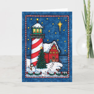 Lighthouse Christmas Card