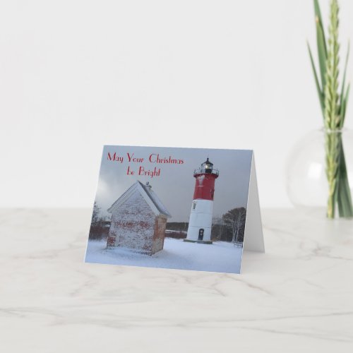 Lighthouse Christmas Card