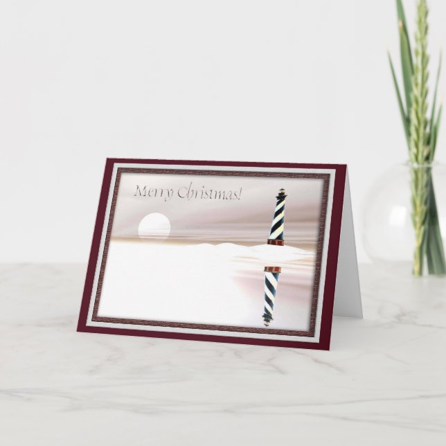 Lighthouse, Christmas Holiday Card (Front)