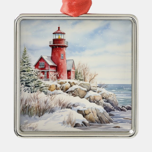 Lighthouse Christmas Ornament (Front)