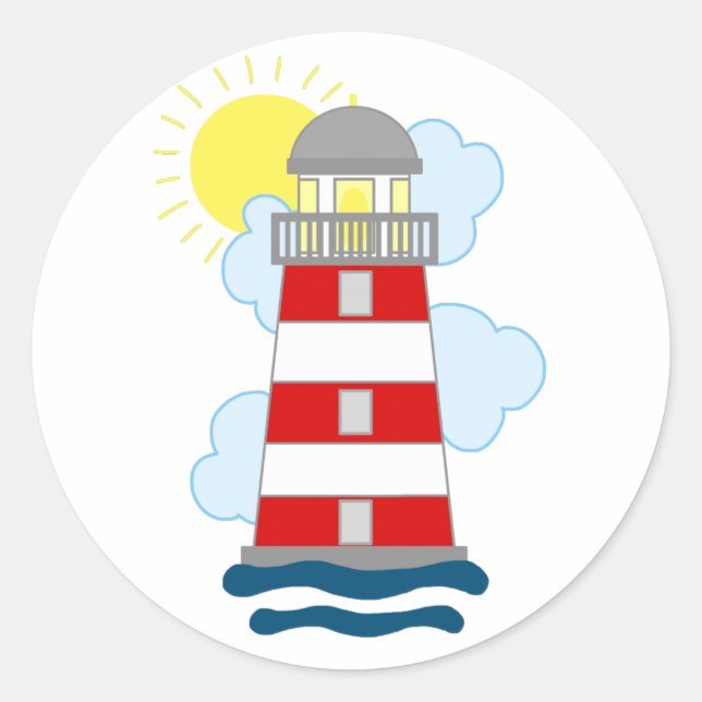 Lighthouse Classic Round Sticker (Front)