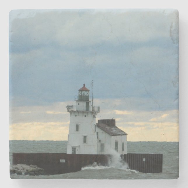 Lighthouse (Cleveland, OH) Stone Coaster (Front)