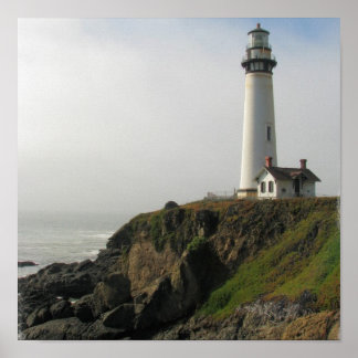 Lighthouse Cliff Poster