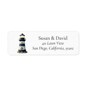 Lighthouse Coastal Return Address Label