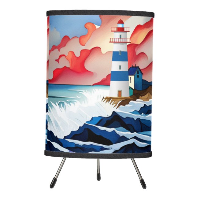 Lighthouse Collection Tripod Lamp (Front)
