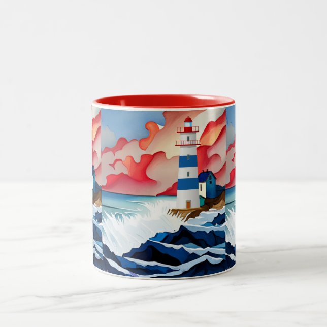 Lighthouse Collection Two-Tone Coffee Mug (Center)