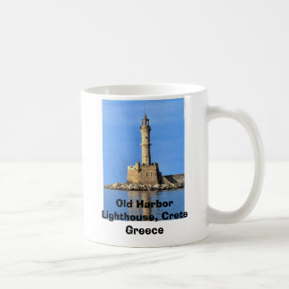 Lighthouse Crete Greece Old Harbor, Old Harbor ... Coffee Mug