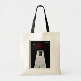 Lighthouse & crow photo on natural  tote bag
