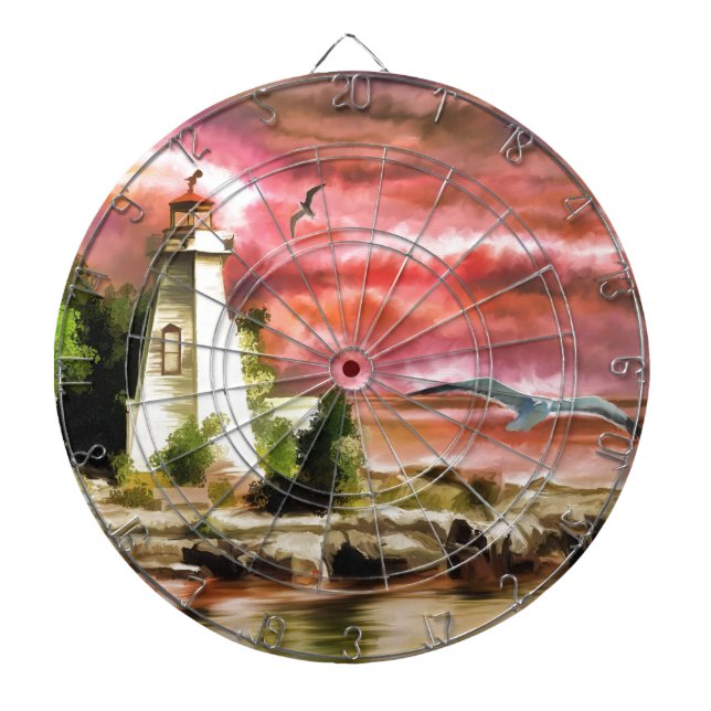 Lighthouse Dart Board (Front)