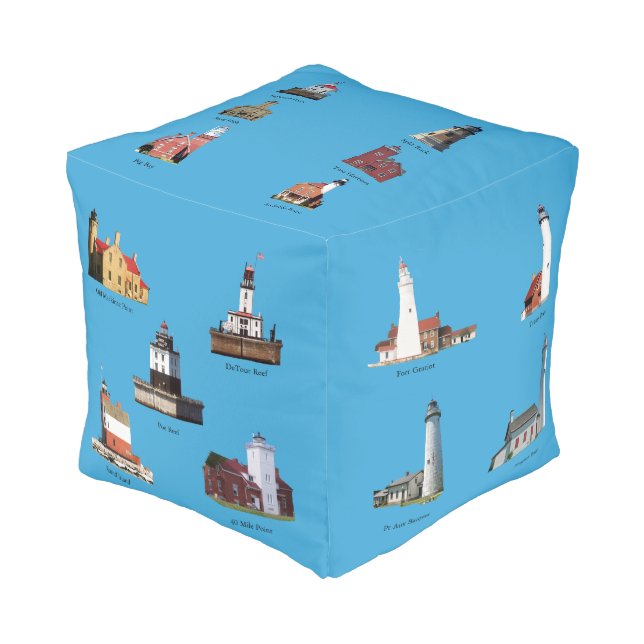 Lighthouse Die pouf (Angled Front)