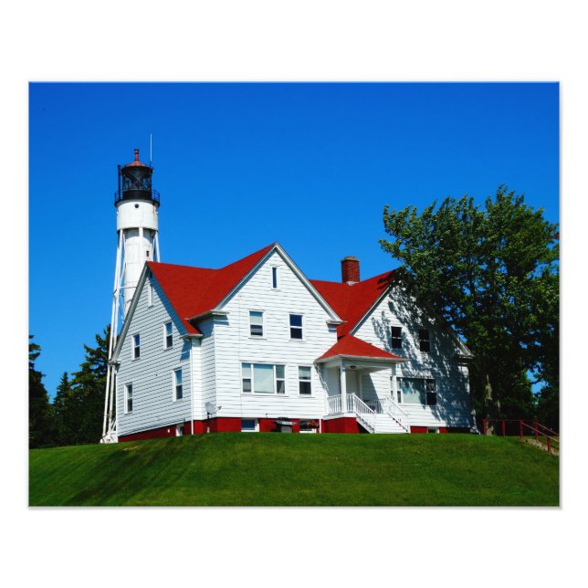 Lighthouse Door County, Wisconsin Photo Print (Front)