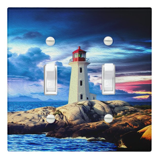 Lighthouse - Double Light Switch Cover (In Situ)