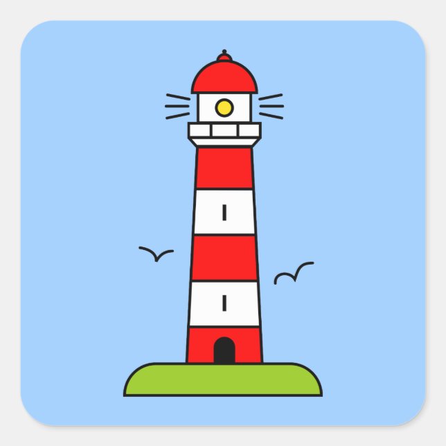 Lighthouse drawing stickers (Front)