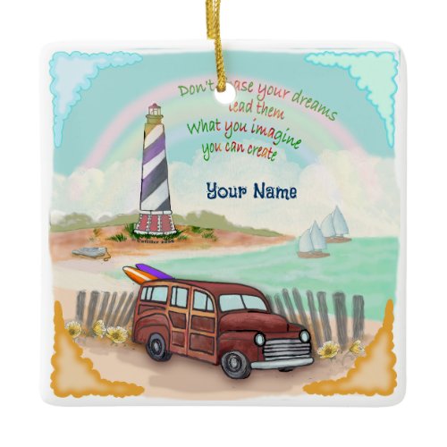 Lighthouse Dreams  Ceramic Ornament