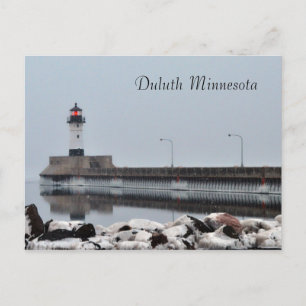 Lighthouse Duluth Minnesota Postcard