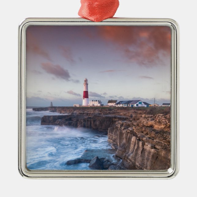 Lighthouse England Metal Ornament (Front)
