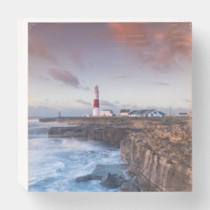 Lighthouse England Wooden Box Sign