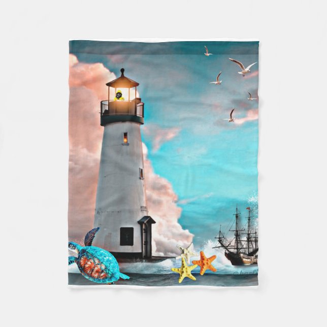 lighthouse fleece blanket (Front)