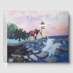 Lighthouse Foil Guest Book