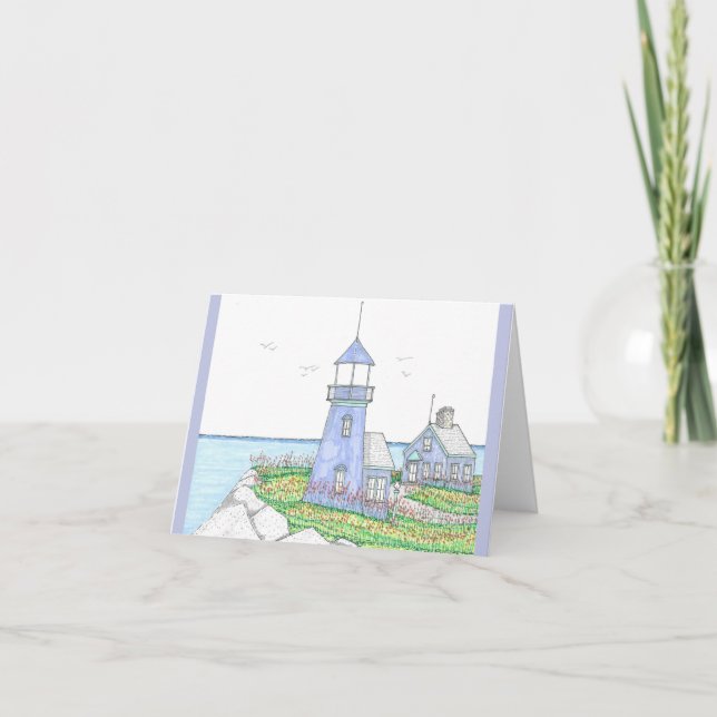  Lighthouse Folded Greeting Card (Front)
