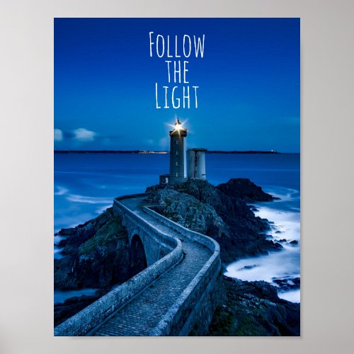 Lighthouse Follow the Light Poster
