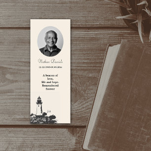 Lighthouse Funeral Bookmark