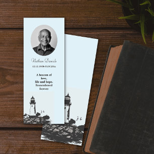 Lighthouse Funeral Bookmark