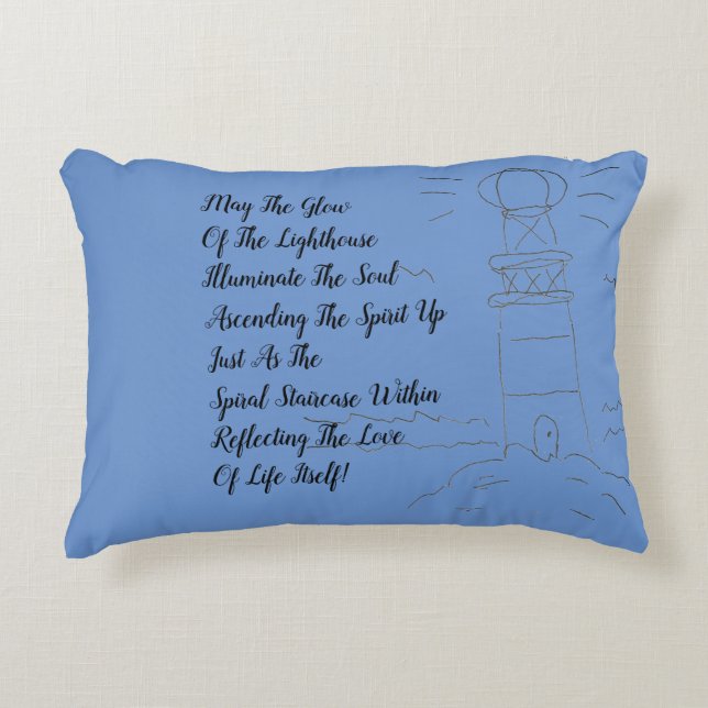 Lighthouse Glow Accent Pillow (Front)