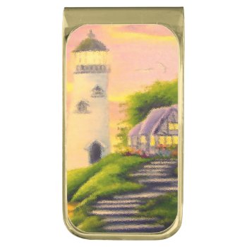 Lighthouse Gold Finish Money Clip by KRStuff at Zazzle