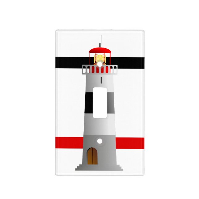 Lighthouse Graphic Light Switch Cover (Front)