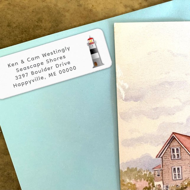 Lighthouse Gray Printed Return Address labels (Creator Uploaded)