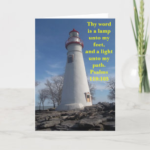 Lighthouse Greeting Card with Inspirational msg.